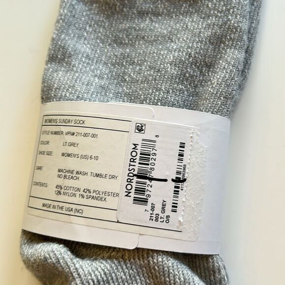 American Trench Light Grey Women’s Sunday Sock, Size 6-10, NWT - Picture 7 of 8